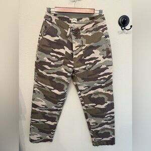 J. Crew Camouflage Straight Leg Crop Pants